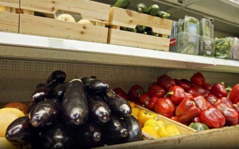 Veggies in supermarket